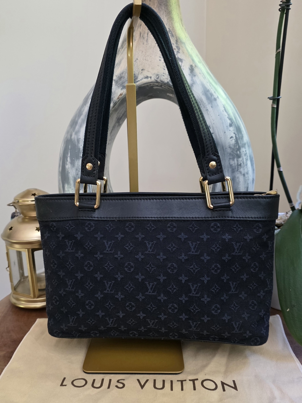 Louis Vuitton Mini Lucille PM Monogram Navy Shoulder Bag Vintage - Picture 2 of 13